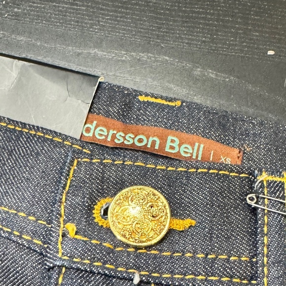NWT Andersson Bell Indigo Selvedge Mona Turn-Up Jeans size XS - Picture 8 of 8